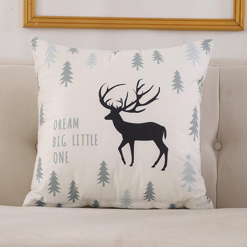 Full Printed 15.8 x 15.8" Premium Square Polyester Short Plush Throw Pillowcase W/Hidden Zipper