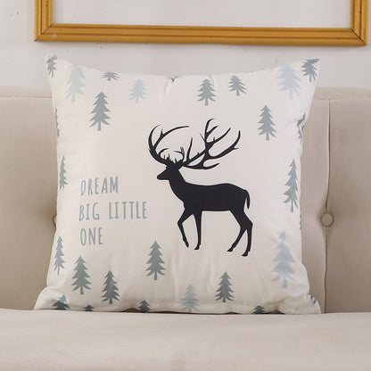 Full Printed 15.8 x 15.8" Premium Square Polyester Short Plush Throw Pillowcase W/Hidden Zipper
