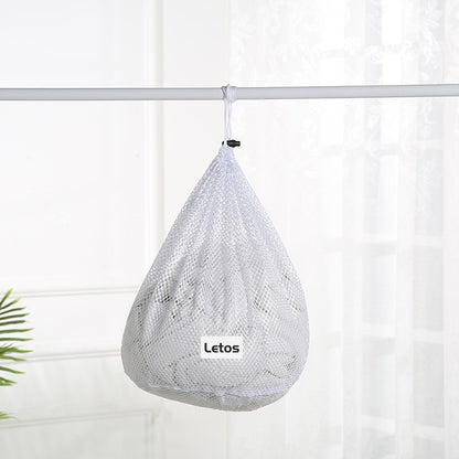 12x16" Coarse Mesh Laundry Bags Laundry Wash Bags Drawstring Laundry Bag-Woven Label