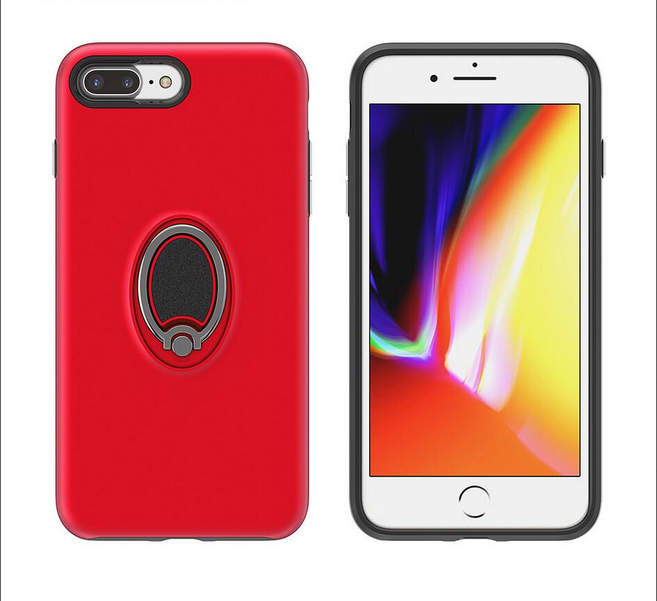 5.5" Ring Stand Shock-Absorbing Phone Case For phone 8 Plus
