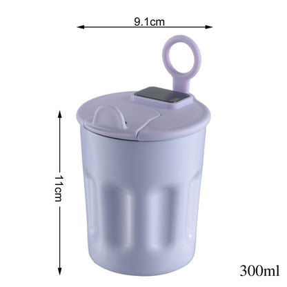 10Oz/300ml Smart LED Insulated Water Bottle Tumbler Cup W/ Digital Temperature Display
