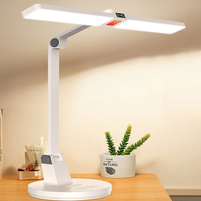 Desk Lamp Rechargeable Battery Operated, Modern Eye Caring 5 Brightness Adjustable Table Lamp
