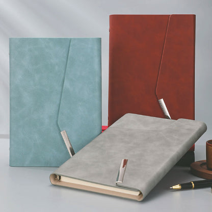 A5 Round Ring Binder PU Leather Notebook Binder Personal Planner Journal with Pen Loop