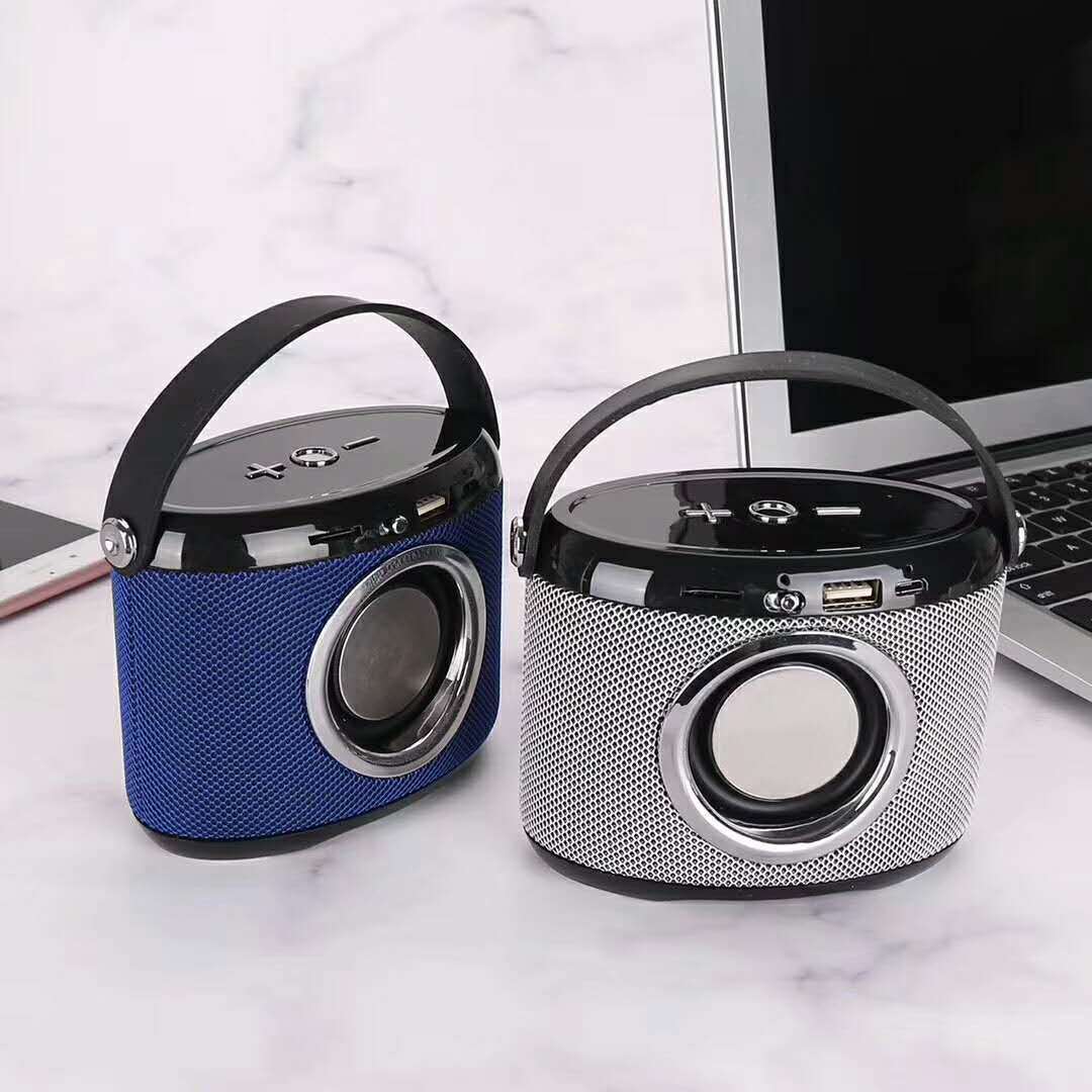Portable Stereo Fabric Surface Wireless Speaker w/Handle