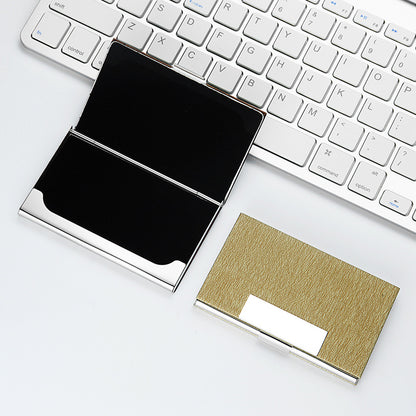 PU Leather W/Stainless Steel Business Card Cases