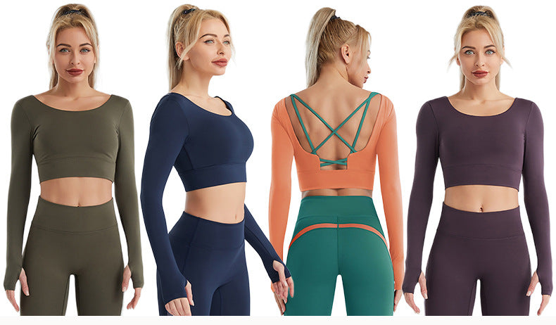 Women's Yoga Sports Bra Strappy Bralette Bra Running Vest Athletic Shirt