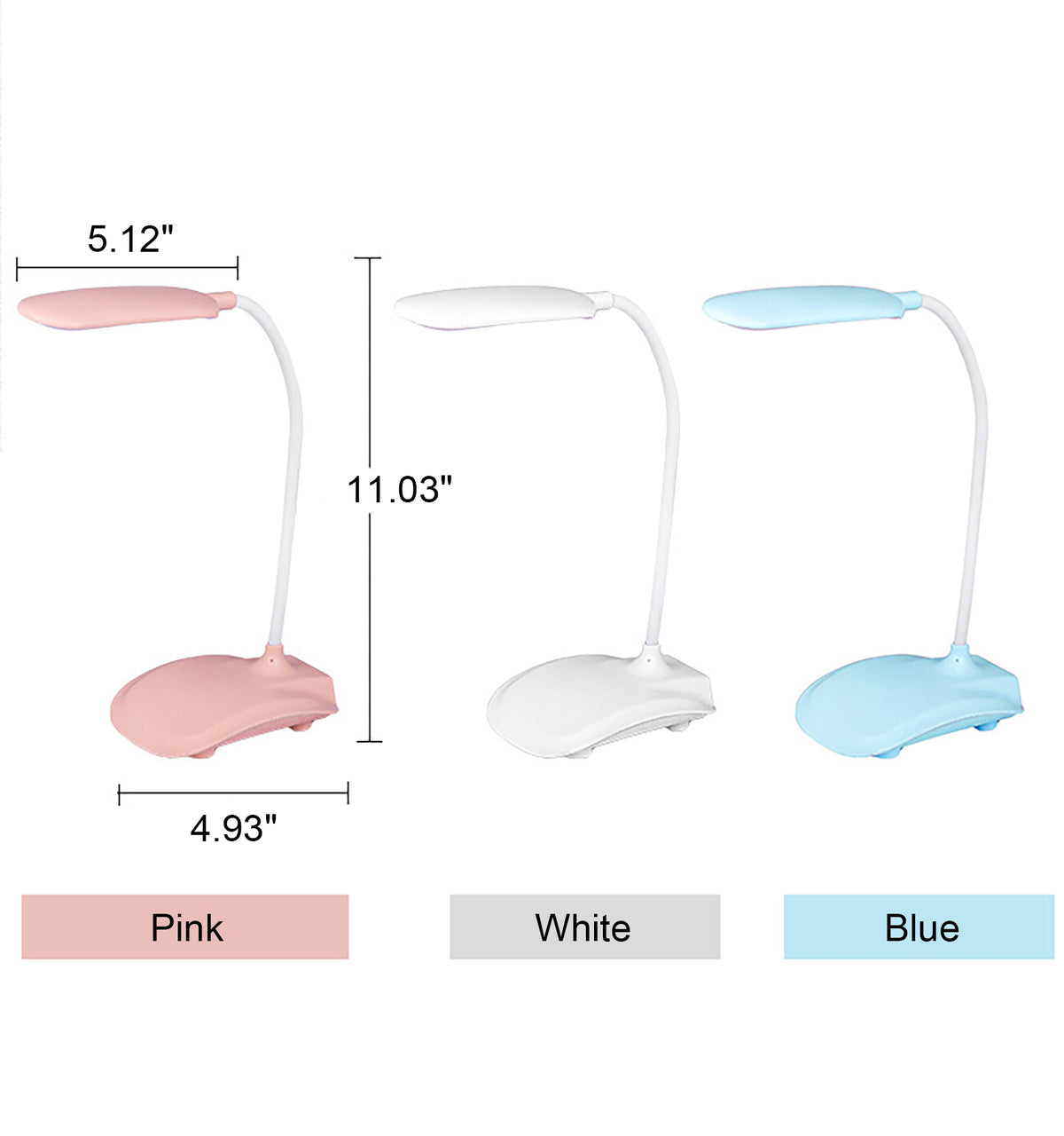 LED Desk Lamp w/Touch Switch