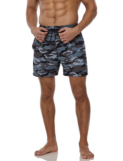Camouflage Men's Beach Shorts With Two Side Pockets