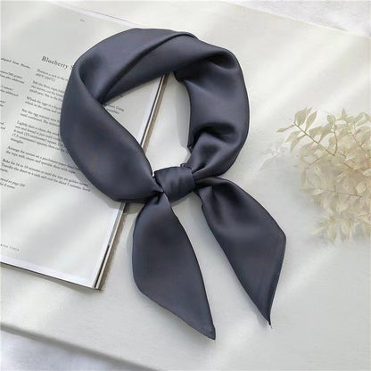 28" x 28" Dark Gray Neck Scarves Kerchief Neckerchief Handbags Wrap Scarf #72