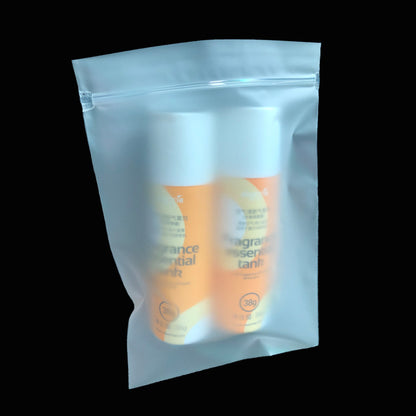 7.9 x 9.9" Matte Frosted Resealable Plastic Bags Zip-Lock Seal Storage Pouch