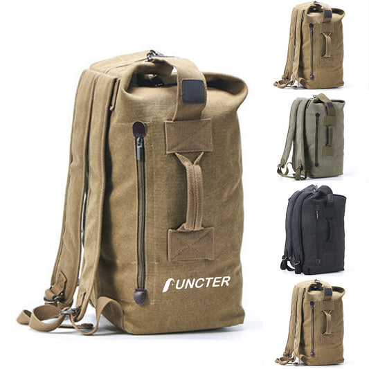 30L Vintage Classic Canvas School Travel Backpack Premium Quality Tablet Rucksack