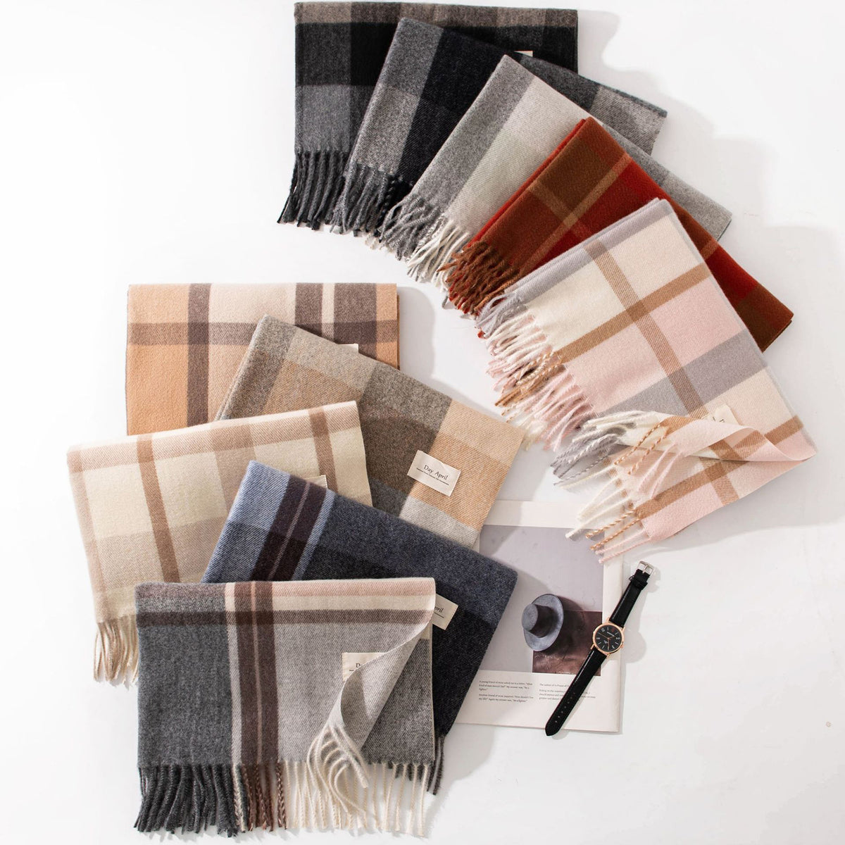 Fashion Long Plaid Scarves Warm Big Tartan Blanket Wrap Shawl
