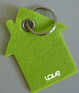 House Shaped Felt Key Chain