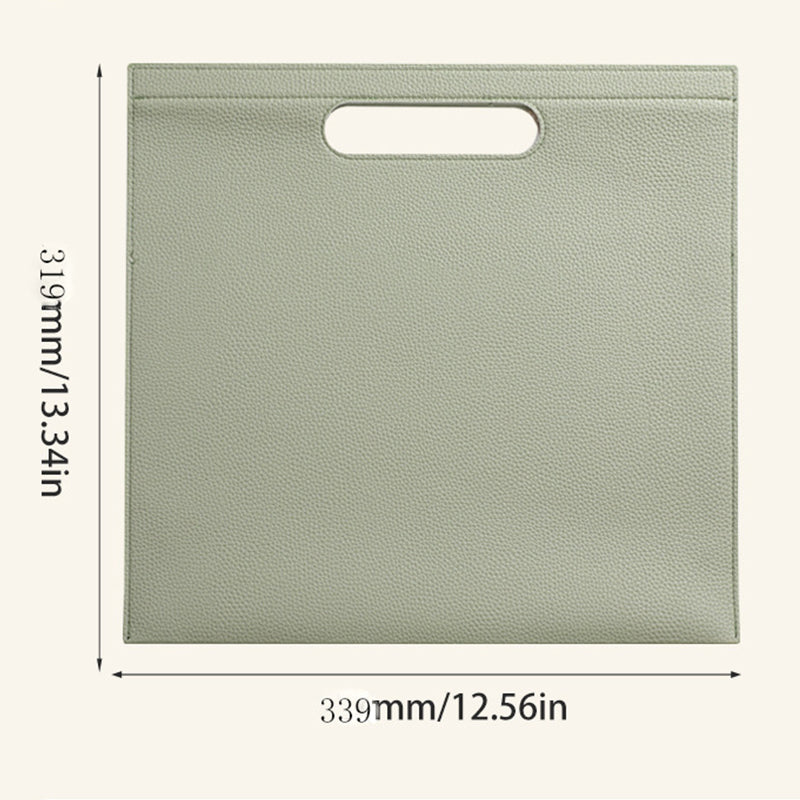 PU Leather Cut Out Handle Tote Bag With Magnetic Closure For Laptop & Files & Tech Accessories
