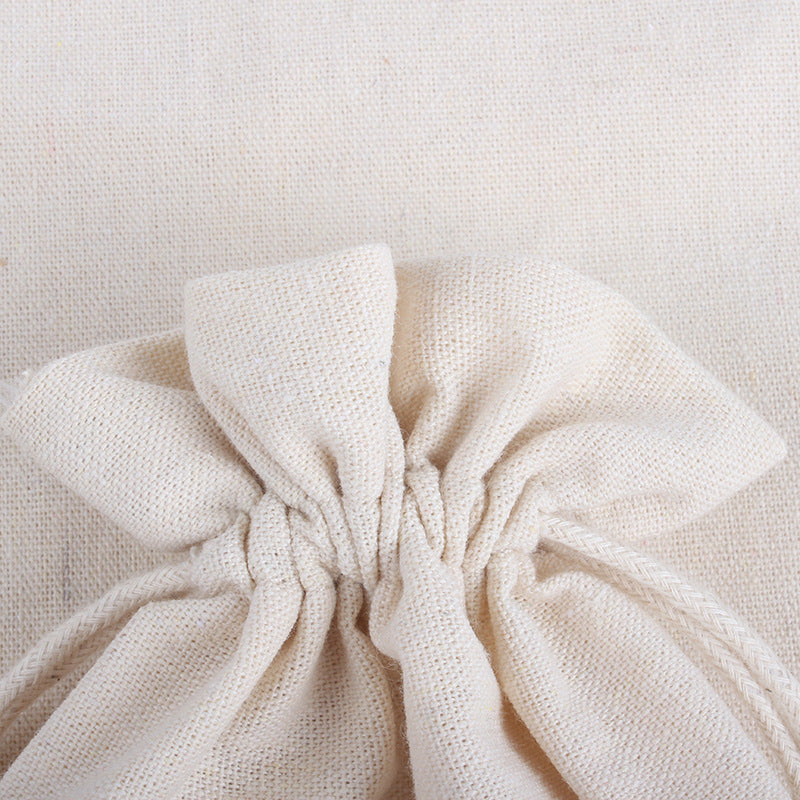 Custom 5.9" X 7.9" 8 Oz Cotton Canvas Cloth Drawstring Bags Jewelry Wedding Candy Gift Bags