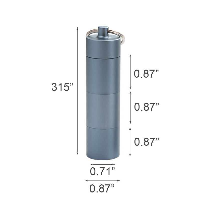 Aluminum Waterproof Pill Box Stackable Pill Organizer For Outdoor Activities