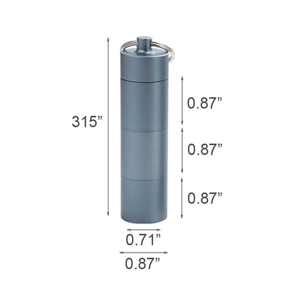 Aluminum Waterproof Pill Box Stackable Pill Organizer For Outdoor Activities