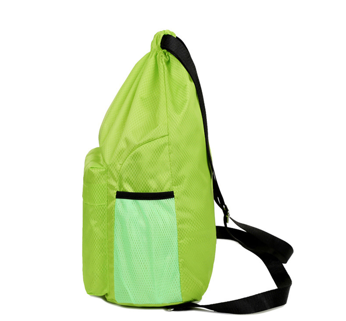 18 x 12.67" Drawstring Backpack, Waterproof Sports Gym Bag with Side Pocket