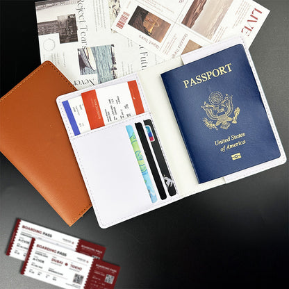 PU Leather Passport Holder Ticket Holder For Travel Slim Passport Wallet