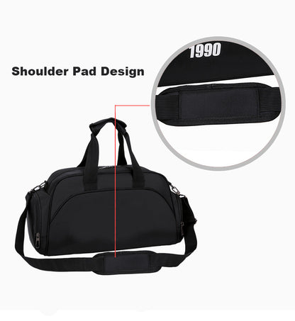 Wet and Dry Separated Nylon Tote Bag Swimming Bag Gym Bag for Beach/Fitness/Travel(Size L)