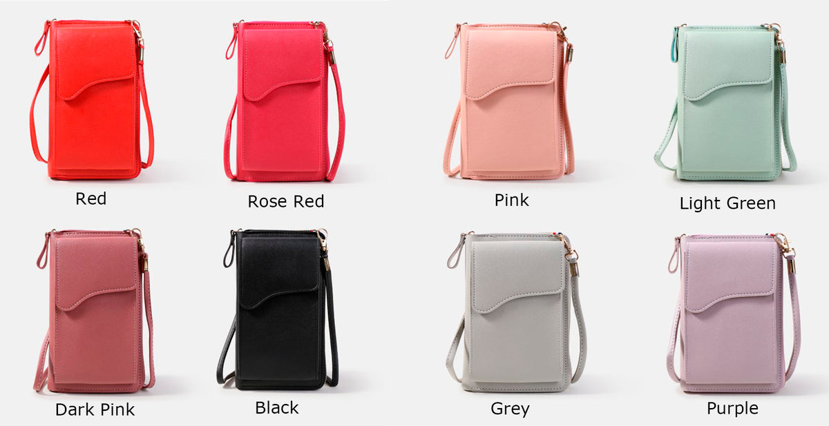 PU Leather Cell Phone Purse Bag Small Crossbody Bag Mini Messenger Bag Wallet Bag Shoulder Handbag