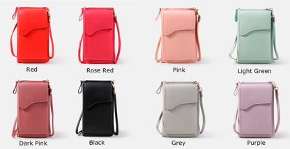 PU Leather Cell Phone Purse Bag Small Crossbody Bag Mini Messenger Bag Wallet Bag Shoulder Handbag