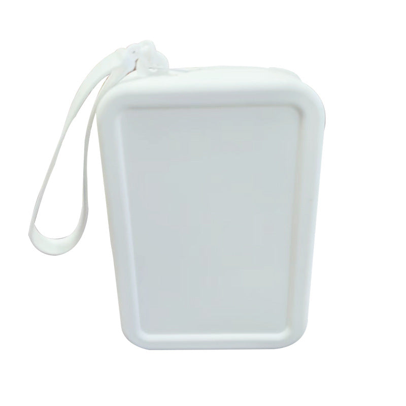 Portable Water Resistant Silicone Zipper Makeup Bag Multi Purpose Organizer Bag