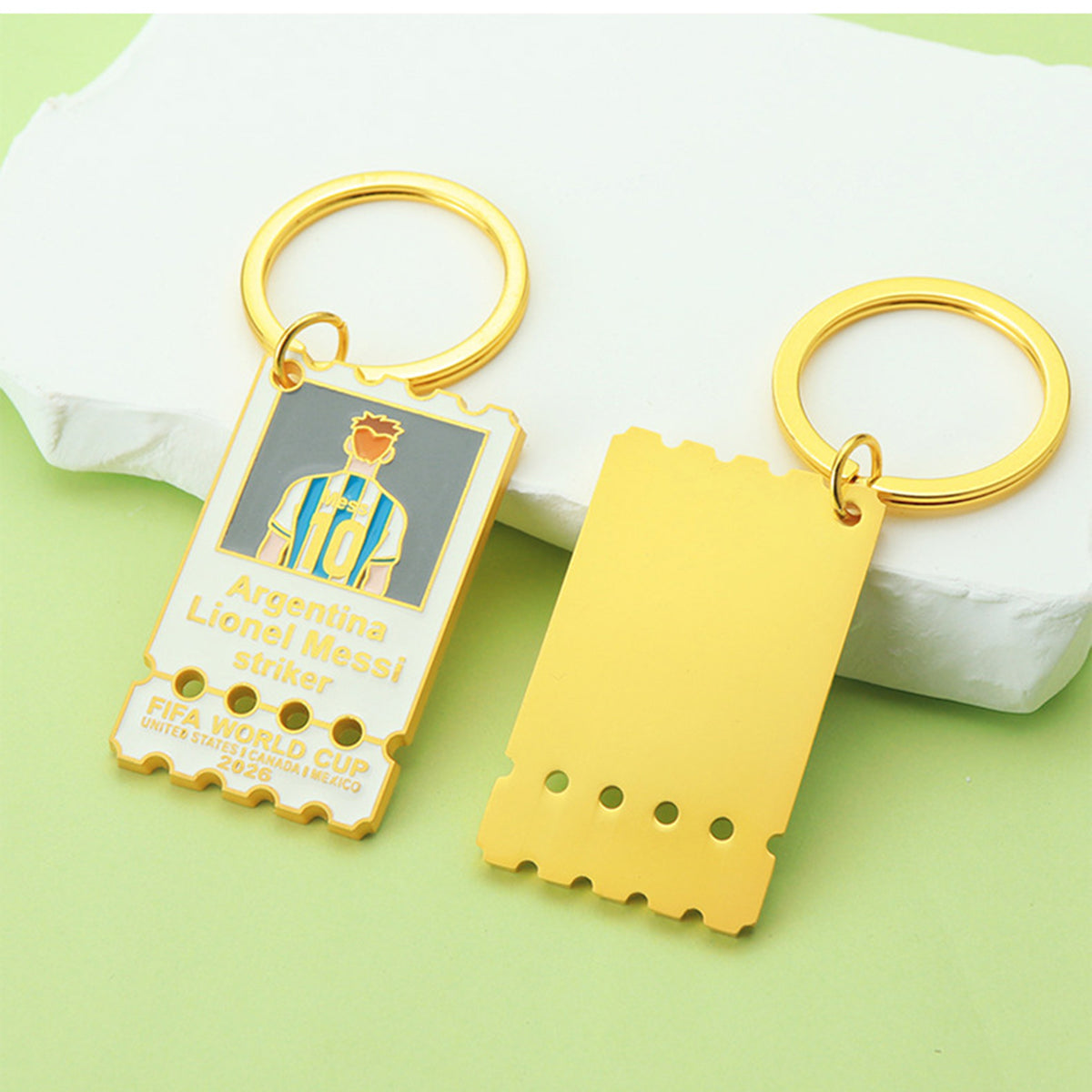 Metal Board Keychain Number 10 Keychain Messi Keychain