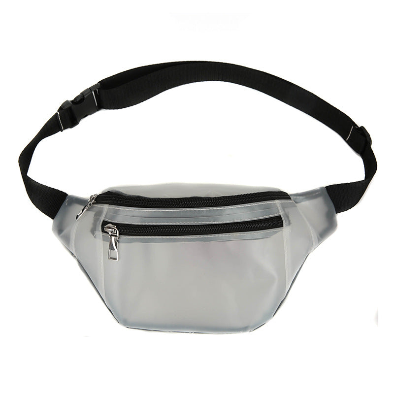 Clear PVC Fanny Pack W/Two Zipper Pockets