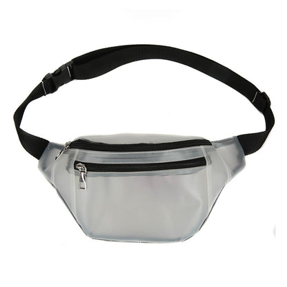 Clear PVC Fanny Pack W/Two Zipper Pockets