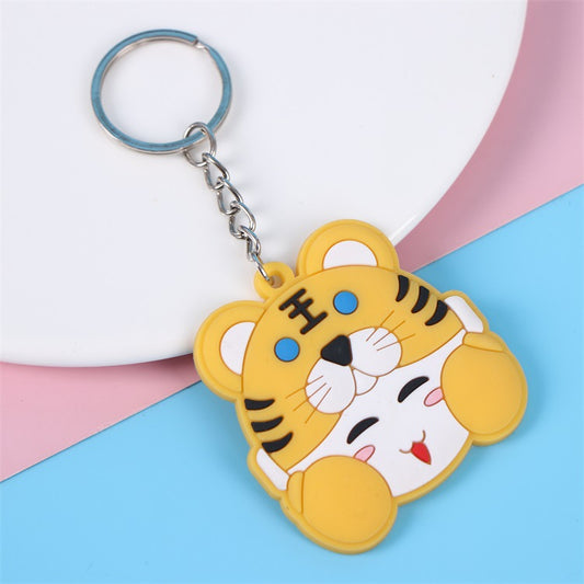 Custom 3D Raised Shaped Soft Touch PVC Keychain - Two Sides Printing