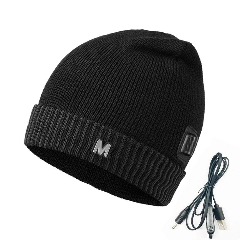 Heated Beanie for Men Women - USB Heated Hat Warming for Cold Morning Winter No Power Included