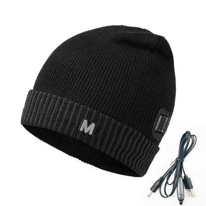 Heated Beanie for Men Women - USB Heated Hat Warming for Cold Morning Winter No Power Included