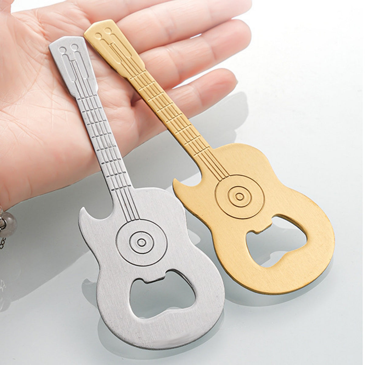 2-in-1 Metal Guitar Bottle Opener Fridge Magnet Opener