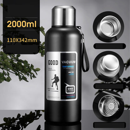 67OZ Stainless Steel Vacuum Insulated Water Bottle W/Cup