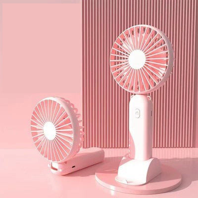 3 Levels Wind Speed Handheld Mini Fan Phone Holder With Lanyard