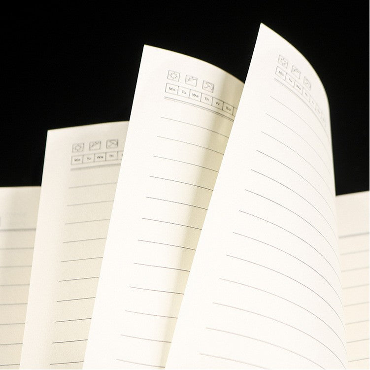 Cloth Grain PU Leather/A5 Notepad W/A Pen Hold & Card Holder