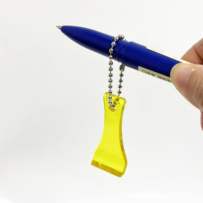 Clear Plastic Lottery Scratcher Keychain W/ Bead Chain