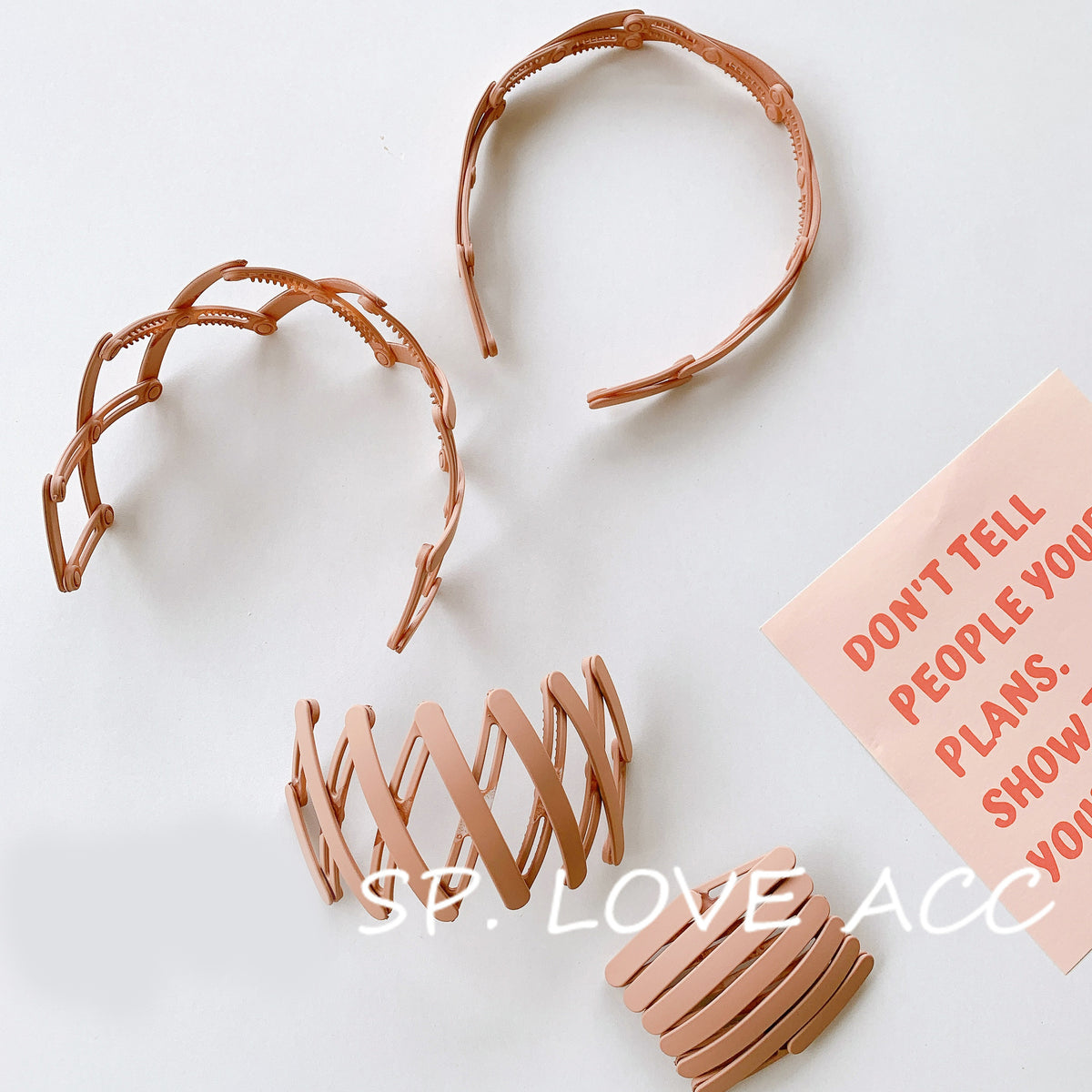 Portable Folding Headband Retractable Pocket Hair Band Spring Wavy Foldable Hair Hoop for Women Girl