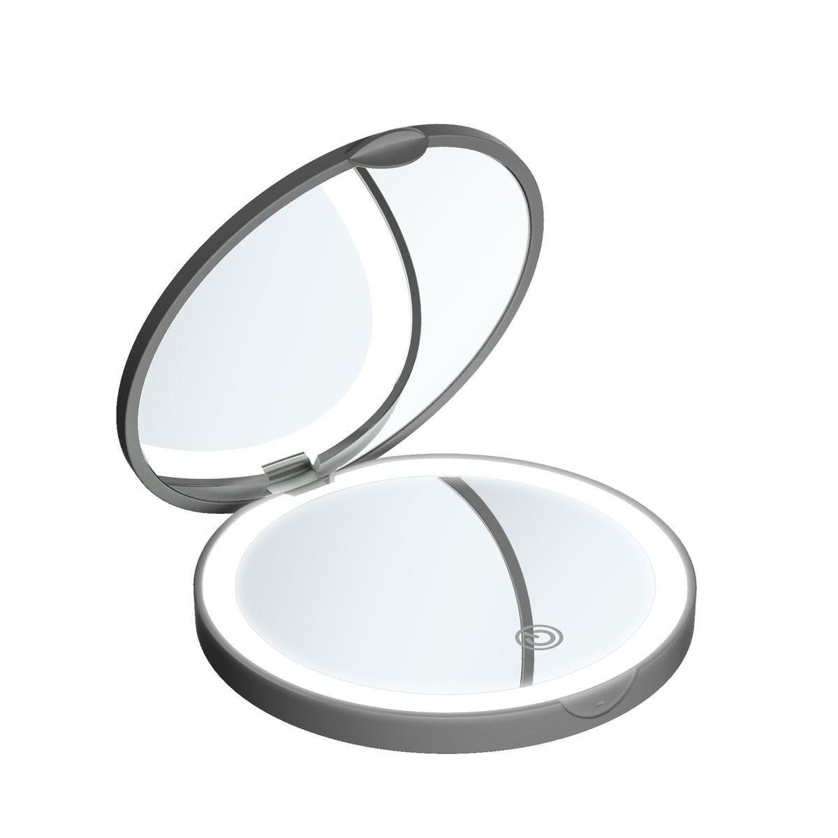 Round 2 Sides Rechargeable LED Travel Makeup Mirror Portable Lighted Beauty Makeup Mirror