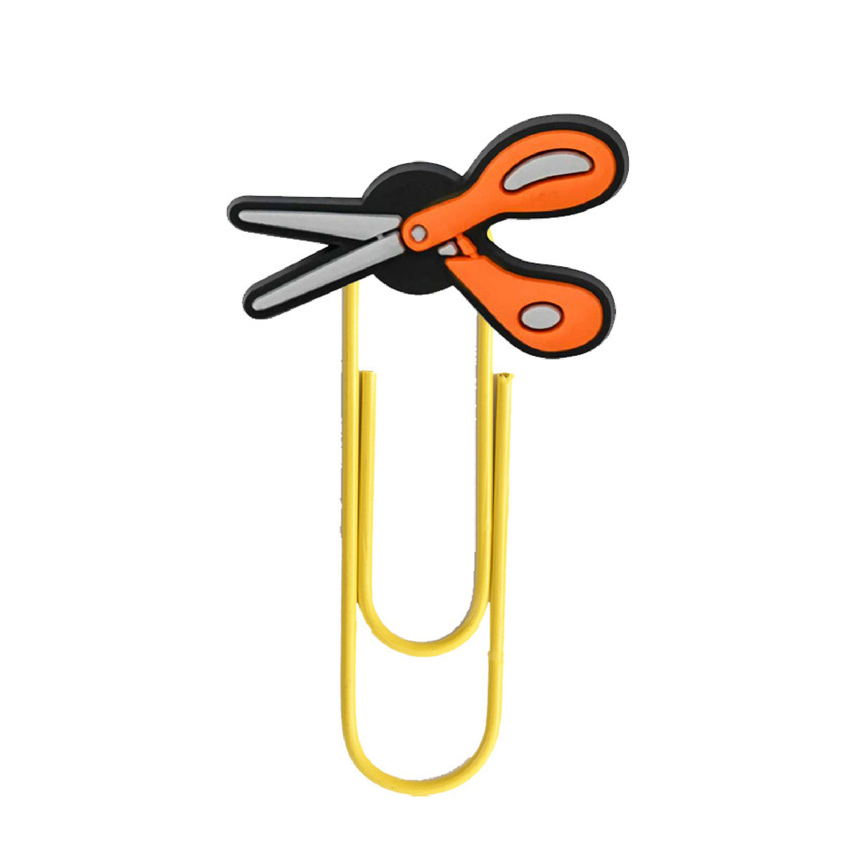 Patch Stationery Series - Scissors Shape PVC Custom Top Paper Clip Coated Clip Paper Clasp