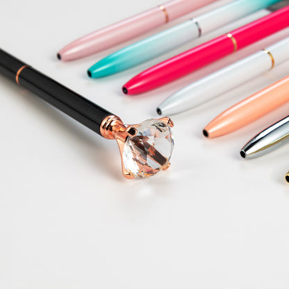 Diamond Pen Metal Bling Pen Gold Pen Barrel Diamond Top Ballpoint Pen