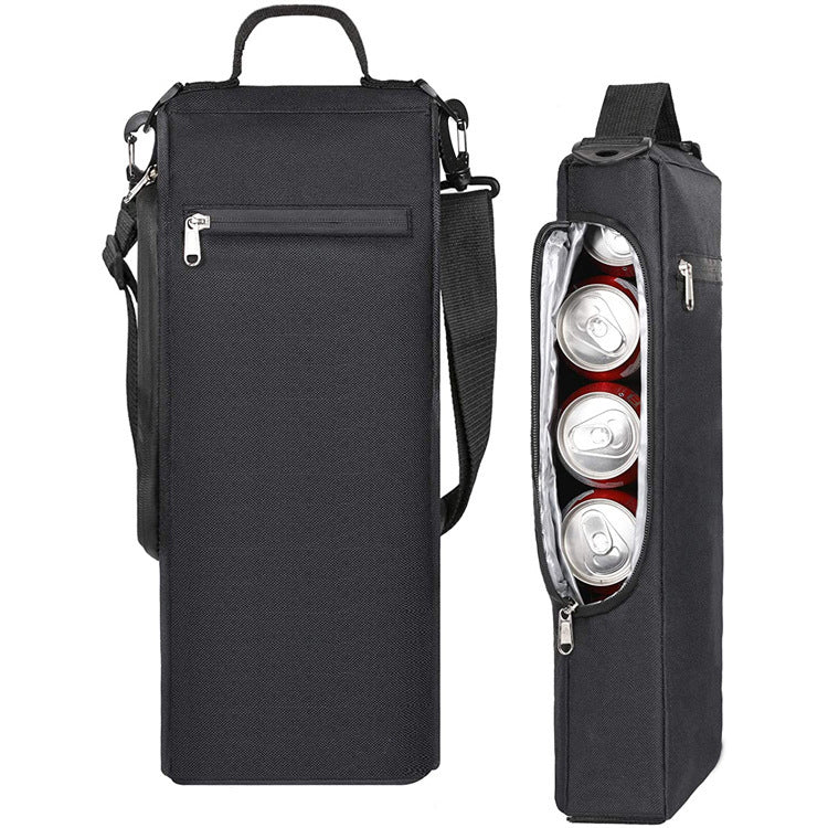 Wine Cooler Tote, Insulated Carrier With Shoulder Strap For Travel & Picnic