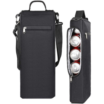 Wine Cooler Tote, Insulated Carrier With Shoulder Strap For Travel & Picnic