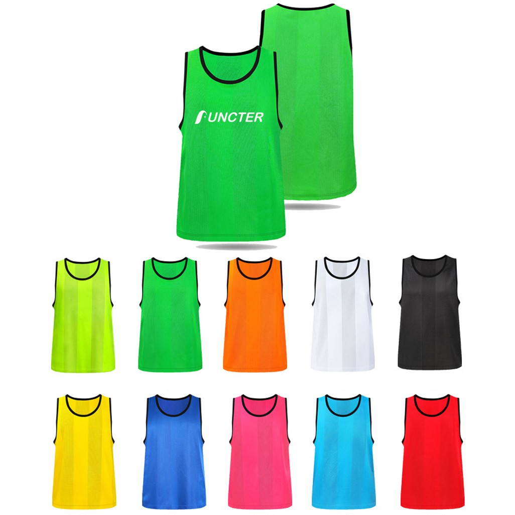 Adult Mesh Stripe Basketball Jersey Team Practice Vests - Size XL