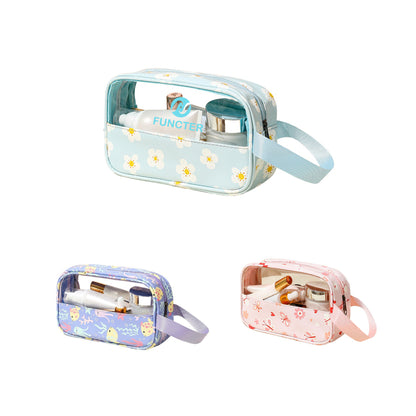 Waterproof Small Cosmetic Bag W/Webbing Handle