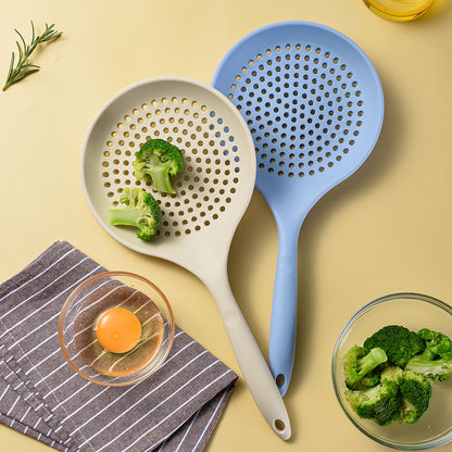 Silicone Large Slotted Spoon Cooking Skimmer Draining Strainer Spoon For Frying and Cooking