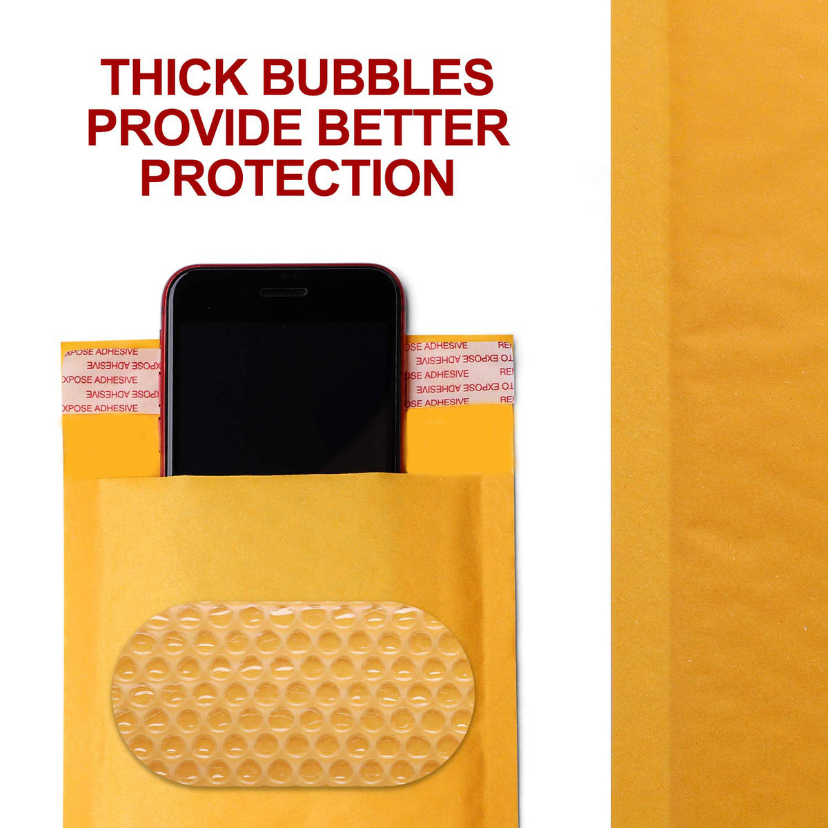 6.7 x 7.1" Kraft Bubble Mailer Self Seal Padded Envelopes for Shipping/ Packaging/ Mailing