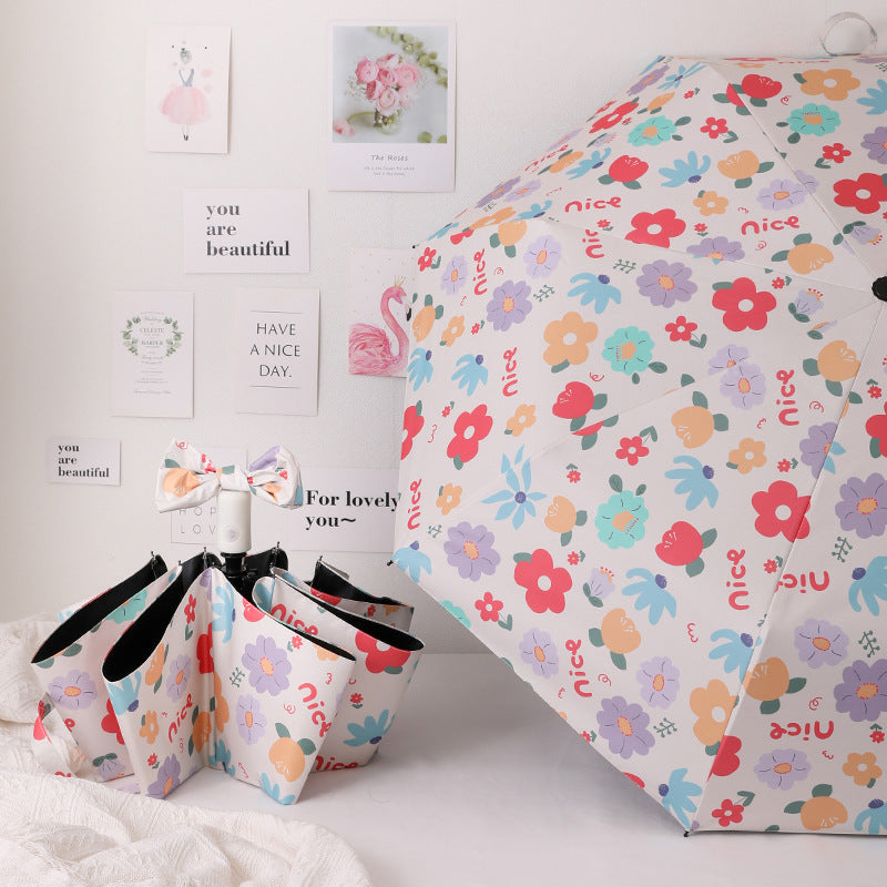 Full Custom Portable Travel Triple Folding Umbrella