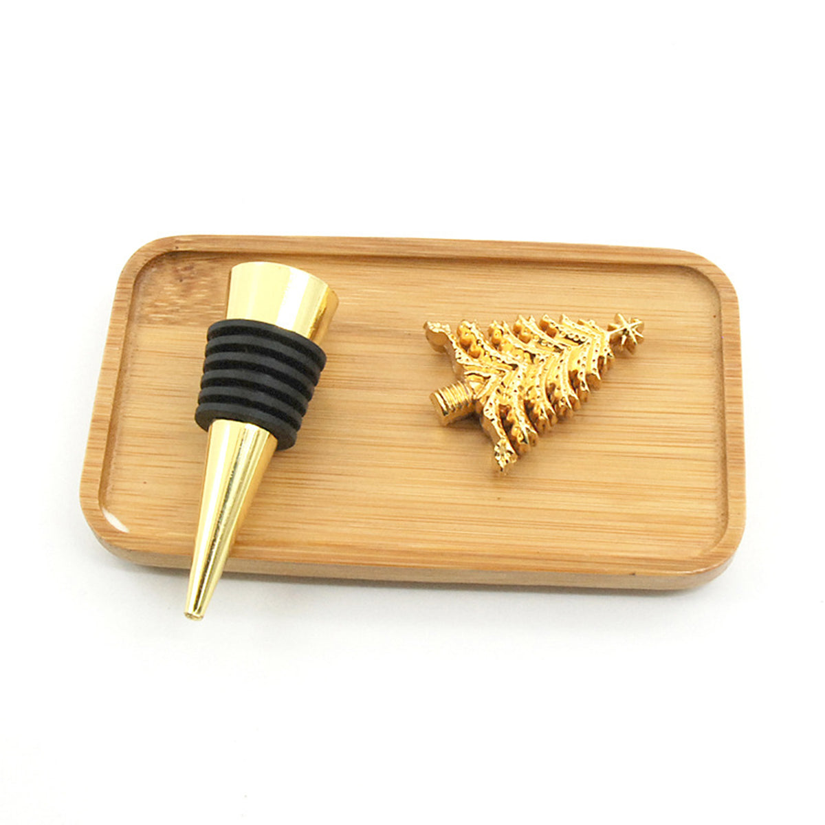 Gold Christmas Tree Shape Wine Stopper